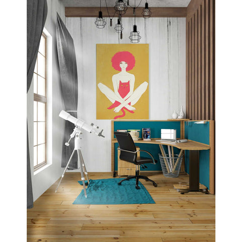Image of 'Pinkcat' by Sai Tamiya, Canvas Wall Art,26 x 40