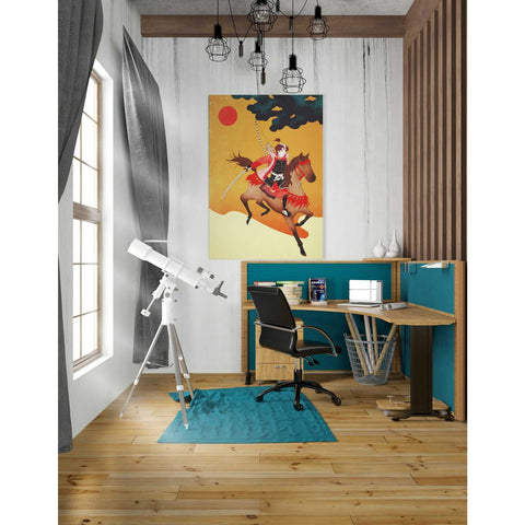 Image of 'Samurai' by Sai Tamiya, Canvas Wall Art,26 x 40