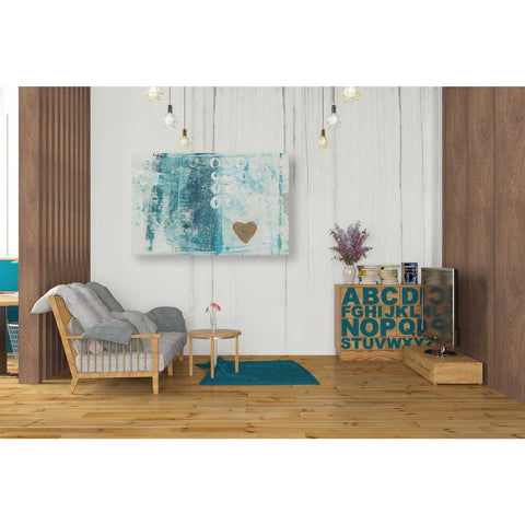 Image of 'Heart In The Sand' by Linda Woods, Canvas Wall Art,26 x 40