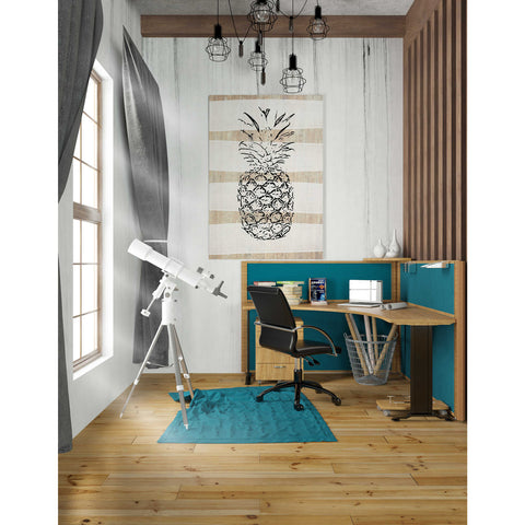 Image of 'Simple Stripes Pineapple' by Linda Woods, Canvas Wall Art,26 x 40