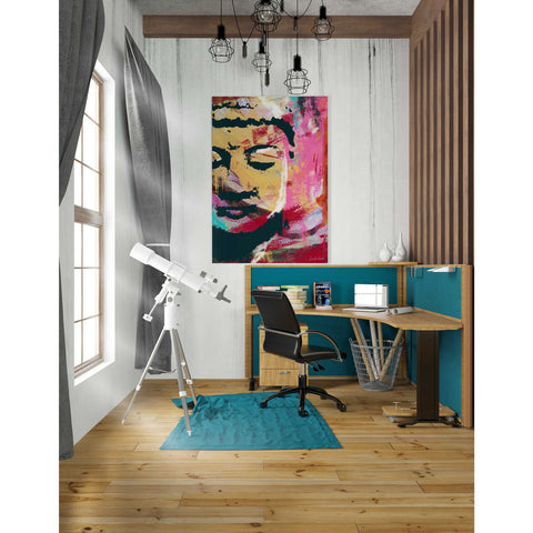 Image of 'Painted Buddha III' by Linda Woods, Canvas Wall Art,26 x 40