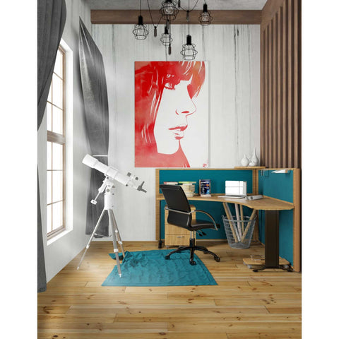 Image of 'Portrait in Red' by Giuseppe Cristiano, Canvas Wall Art,26 x 40