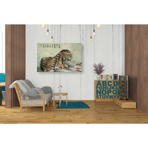 Image of 'Tiger Relaxing' by River Han, Canvas Wall Art,26 x 40