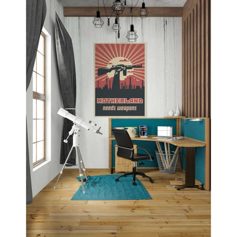 Image of 'Motherland Needs Weapons' Canvas Wall Art,26 x 40
