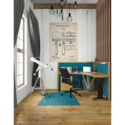 Image of 'Razor Vintage Patent' Canvas Wall Art,26 x 40