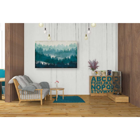 Image of 'Mountainscape Blue' by Michael Mullan, Canvas Wall Art,40 x 26