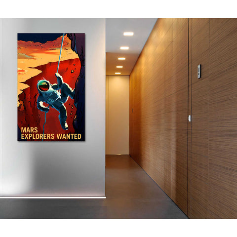 Image of 'Mars Explorer Series: Explorers Wanted' Canvas Wall Art,26 x 40
