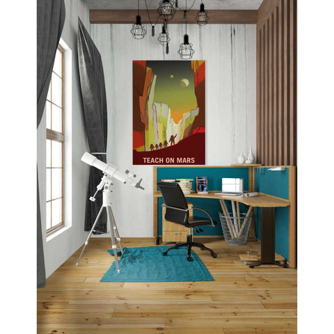 Image of 'Mars Explorer Series: Teach on Mars" Space Canvas Wall Art,26 x 40