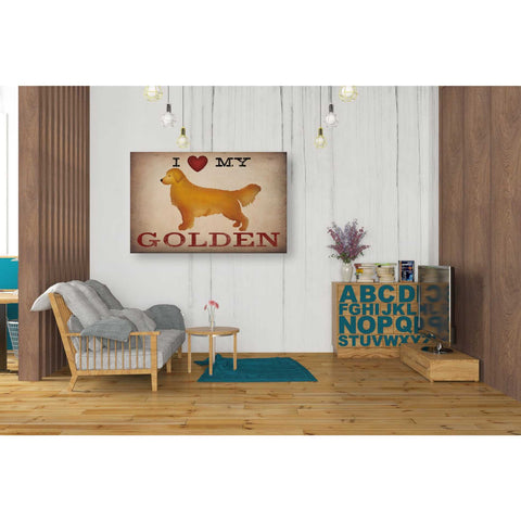 Image of 'Golden Dog at Show Love III' by Ryan Fowler, Canvas Wall Art,26 x 40