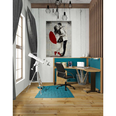 Image of 'Never Mnd The Rain' by Loui Jover, Canvas Wall Art,26 x 40