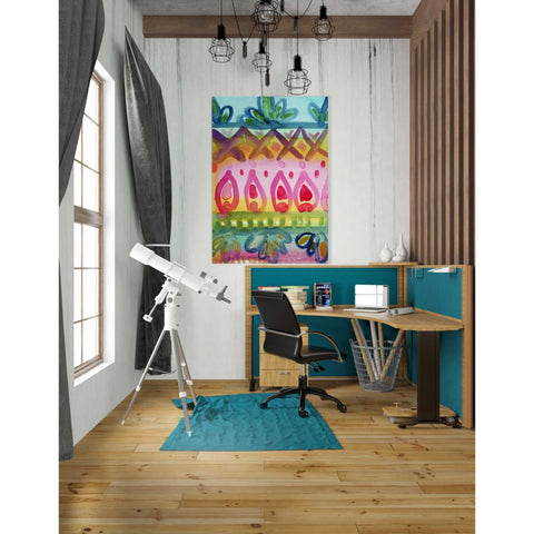 Image of 'Fiesta Iv' by Linda Woods, Canvas Wall Art,26 x 40