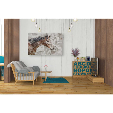 Image of 'Rustic Brown Horse' by Irena Orlov, Canvas Wall Art,40 x 26