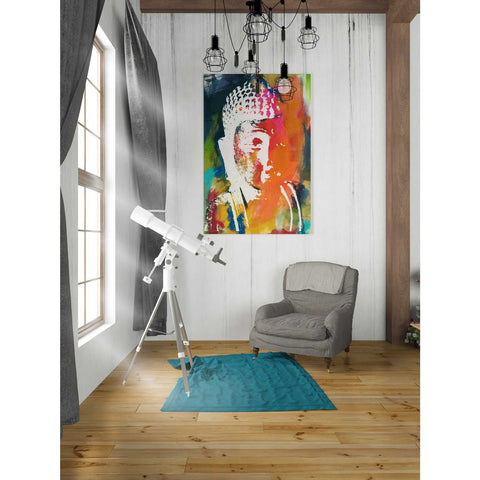 Image of 'Painted Buddha V' by Linda Woods, Canvas Wall Art,26 x 40