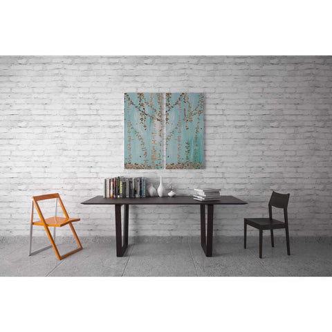 Image of 'Trailing Vines II Blue' by Candra Boggs, Canvas Wall Art,30 x 60