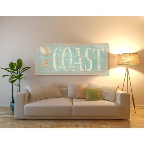 Image of 'Pastel Coast' by Daphne Brissonet, Canvas Wall Art,30 x 60