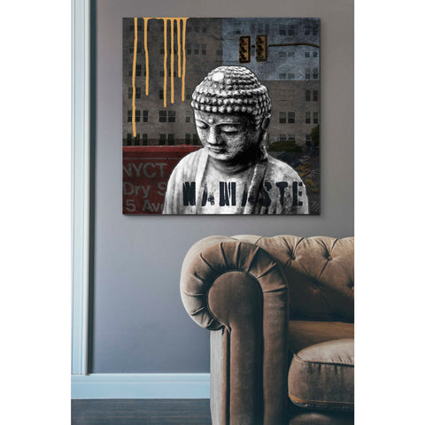 Image of 'Urban Buddha III' by Linda Woods, Canvas Wall Art,37 x 37