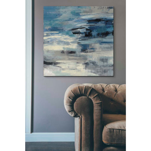 Image of 'Indigo Wave' by Silvia Vassileva, Canvas Wall Art,37 x 37