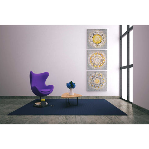 Image of 'Mandala Delight II Yellow Grey' by Danhui Nai, Canvas Wall Art,37 x 37