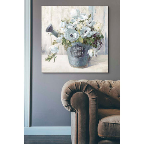 Image of 'Garden Blooms II Blue Crop' by Danhui Nai, Canvas Wall Art,37 x 37