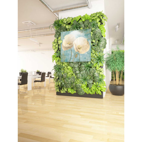 Image of 'Poppies on Paisley' by Albena Hristova, Canvas Wall Art,37 x 37