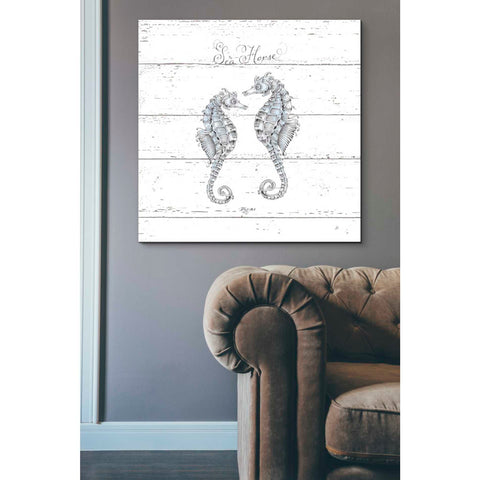 Image of 'Aqua Underwater Life V Shiplap' by Daphne Brissonet, Canvas Wall Art,37 x 37