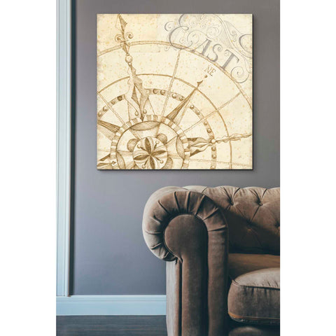 Image of 'Coast to Coast Sepia III' by Daphne Brissonet, Canvas Wall Art,37 x 37