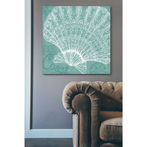 Image of 'Aqua Treasure III' by Daphne Brissonet, Canvas Wall Art,37 x 37