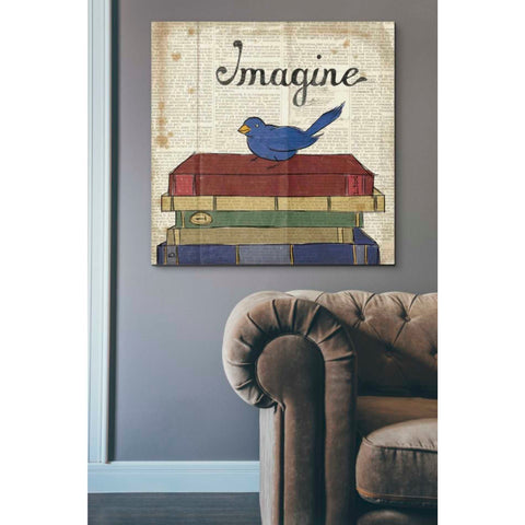 Image of 'Bird Inspiration Imagine' by Elyse DeNeige, Canvas Wall Art,37 x 37
