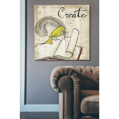 Image of 'Bird Inspiration Create' by Elyse DeNeige, Canvas Wall Art,37 x 37