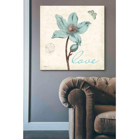 Image of 'Touch of Blue IV - Love' by Katie Pertiet, Canvas Wall Art,37 x 37