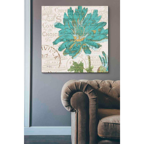 Image of 'Bookshelf Botanical IV' by Katie Pertiet, Canvas Wall Art,37 x 37