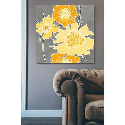 Image of 'Cloisonne Beauty I Gray' by Shirley Novak, Canvas Wall Art,37 x 37