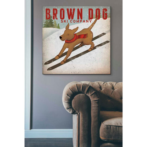 Image of 'Brown Dog Ski Co' by Ryan Fowler, Canvas Wall Art,37 x 37