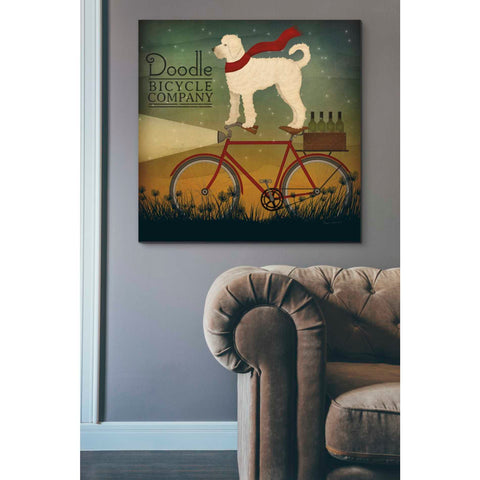 Image of 'White Doodle on Bike Summer' by Ryan Fowler, Canvas Wall Art,37 x 37