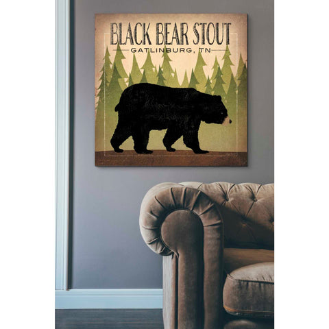 Image of 'Take a Hike Bear Black Bear Stout' by Ryan Fowler, Canvas Wall Art,37 x 37