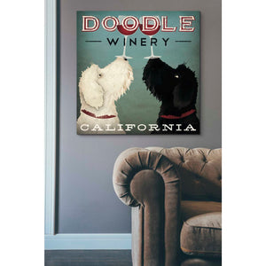 'Doodle Wine' by Ryan Fowler, Canvas Wall Art,37 x 37