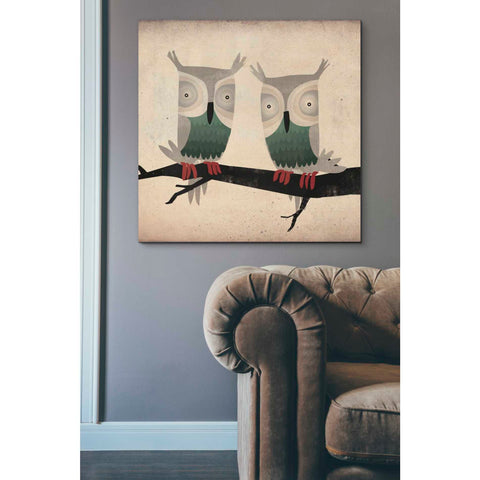 Image of 'Tan Owls Square' by Ryan Fowler, Canvas Wall Art,37 x 37