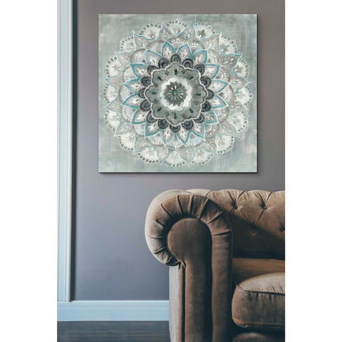 Image of 'Teal Sunburst' by Danhui Nai, Canvas Wall Art,37 x 37