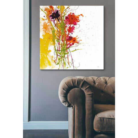 Image of 'Flower Tango on White' by Jan Griggs, Giclee Canvas Wall Art