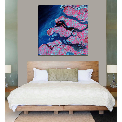 Image of 'Earth As Art: Delta Region' Canvas Wall Art,37 x 37