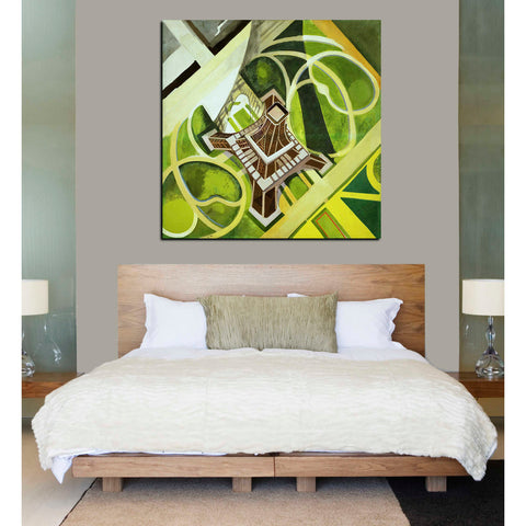 Image of 'La Tour Eiffel et Jardin du Champ de Mars' by Robert Delaunay Canvas Wall Art,37 x 37