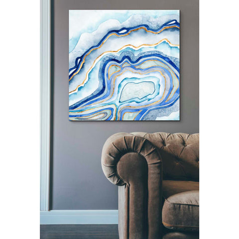 Image of 'Cobalt Agate II' by Grace Popp Canvas Wall Art,37 x 37
