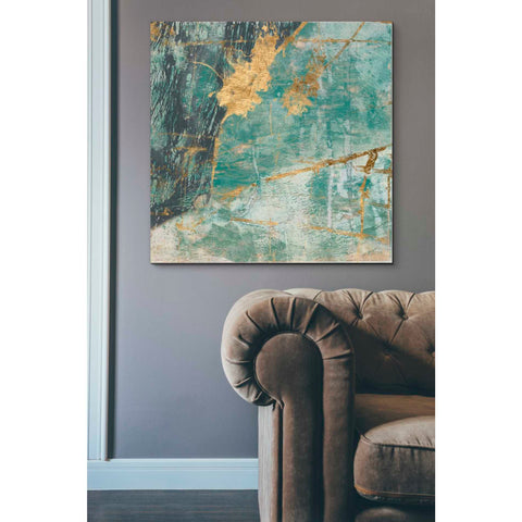 Image of 'Teal Lace I' by Jennifer Goldberger Giclee Canvas Wall Art