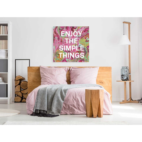 Image of 'Enjoy The Simple Things' by Linda Woods, Canvas Wall Art,37 x 37