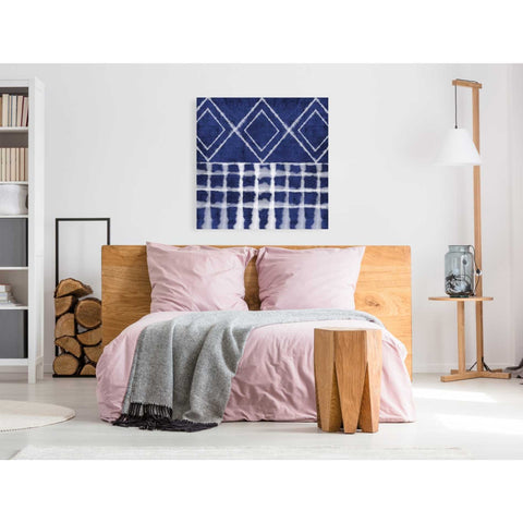 Image of 'Blue Shibori D' by Linda Woods, Canvas Wall Art,37 x 37