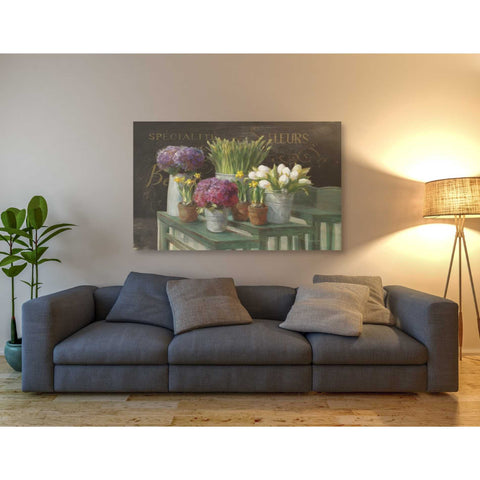 Image of 'Les Fleurs Printemps on Black' by Danhui Nai, Canvas Wall Art,40 x 54