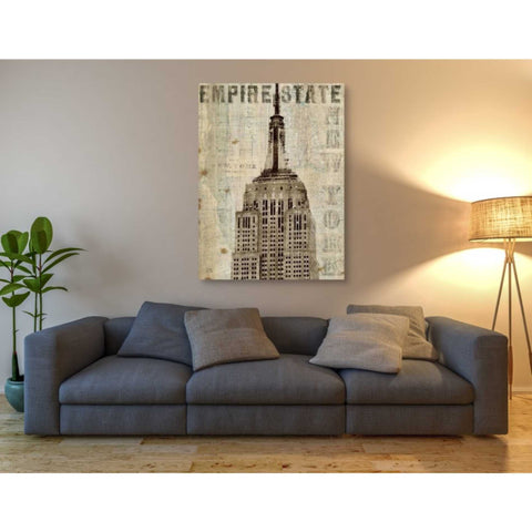Image of 'Vintage NY Empire State Building' by Michael Mullan, Canvas Wall Art,40 x 54
