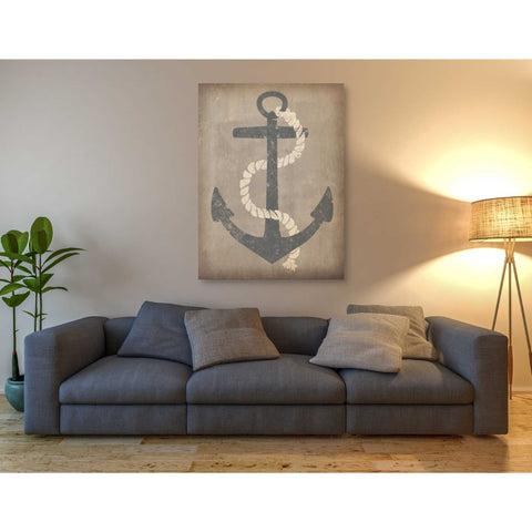 Image of 'Nautical Anchor Vertical Gray' by Ryan Fowler, Canvas Wall Art,40 x 54