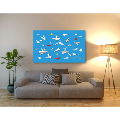 Image of 'Paper Planes' Canvas Wall Art,54 x 40