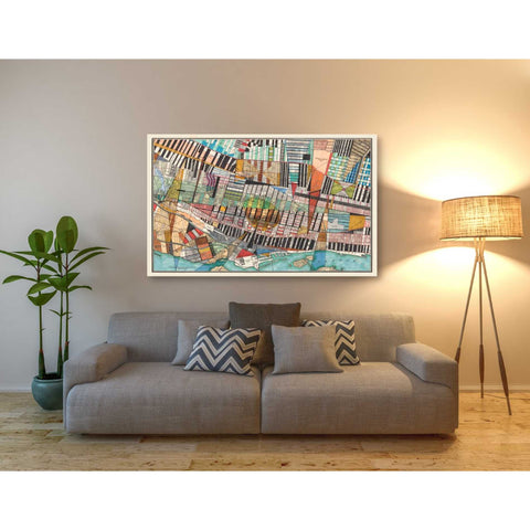 Image of 'Modern Map of Montreal' by Nikki Galapon Giclee Canvas Wall Art